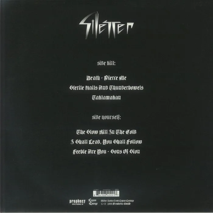 Обратная сторона обложки — SILENCER — Death Pierce Me (reissue)