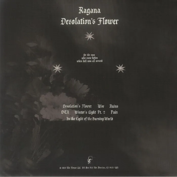 Back cover — RAGANA — Desolation's Flower