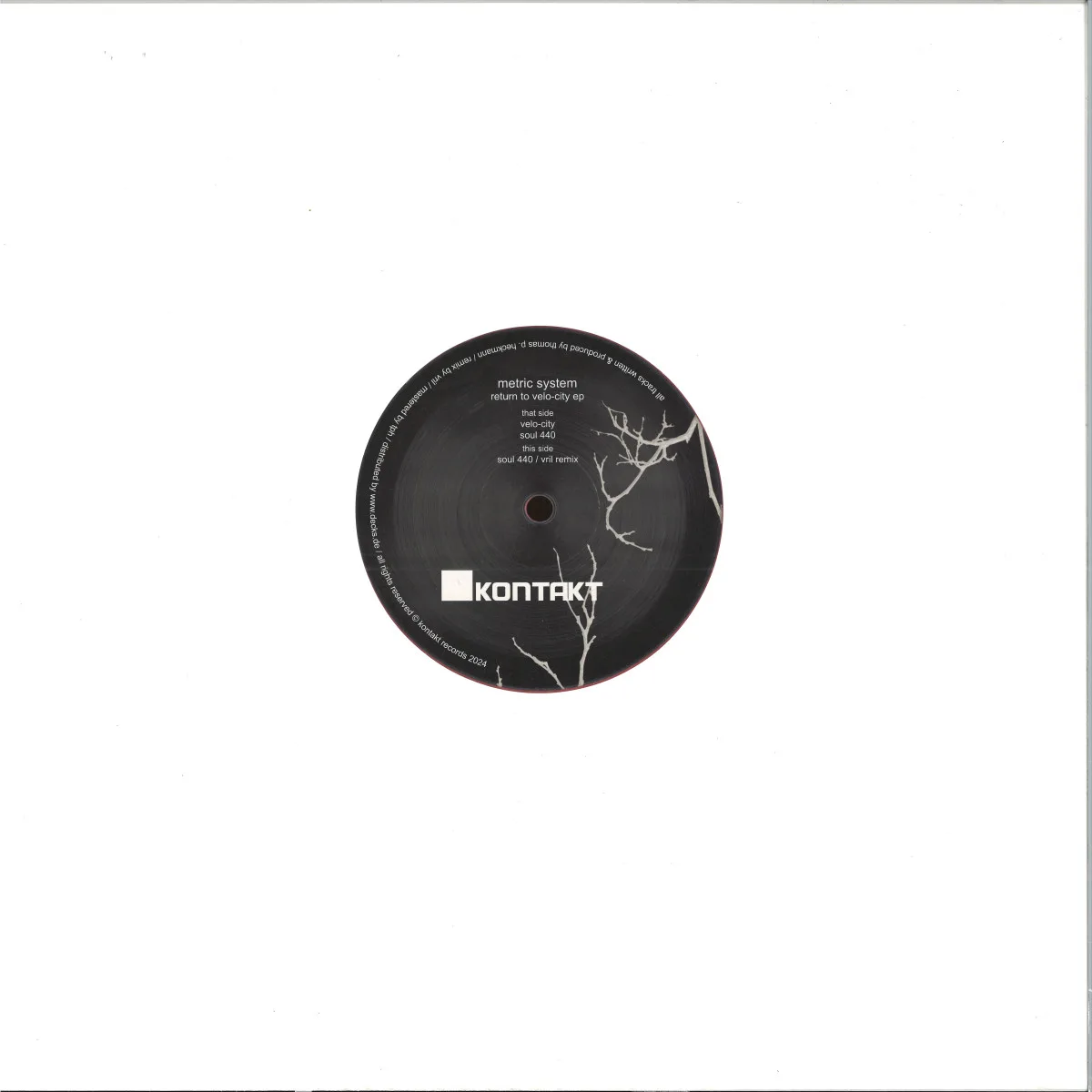 Обратная сторона обложки — Metric System aka Thomas P. Heckmann — Return To Velo-City EP