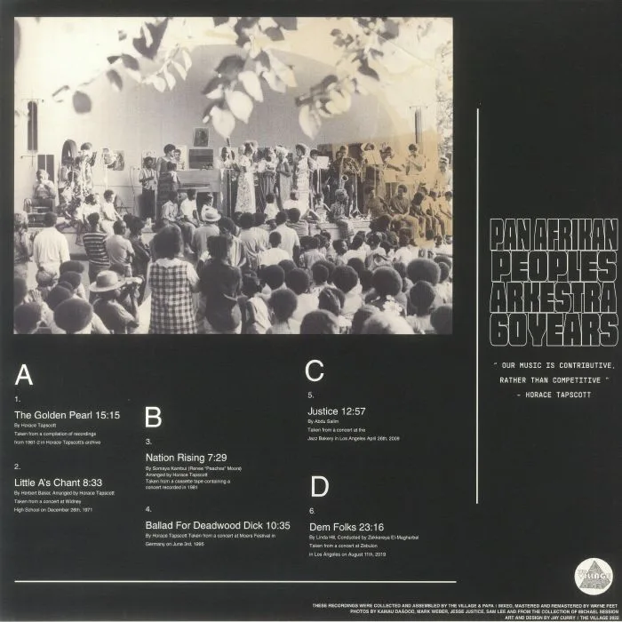 Back cover — PAN AFRIKAN PEOPLES ARKESTRA — 60 Years