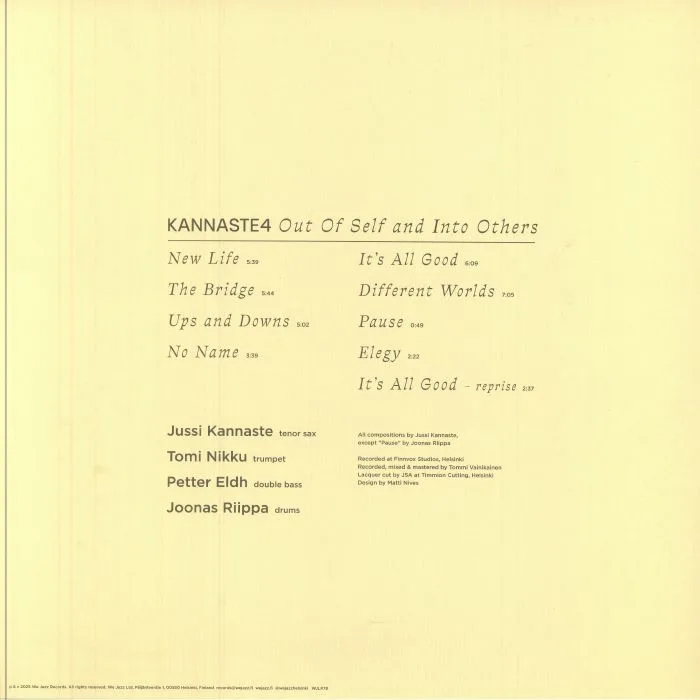 Обратная сторона обложки — KANNASTE4 — Out Of Self & Into Others
