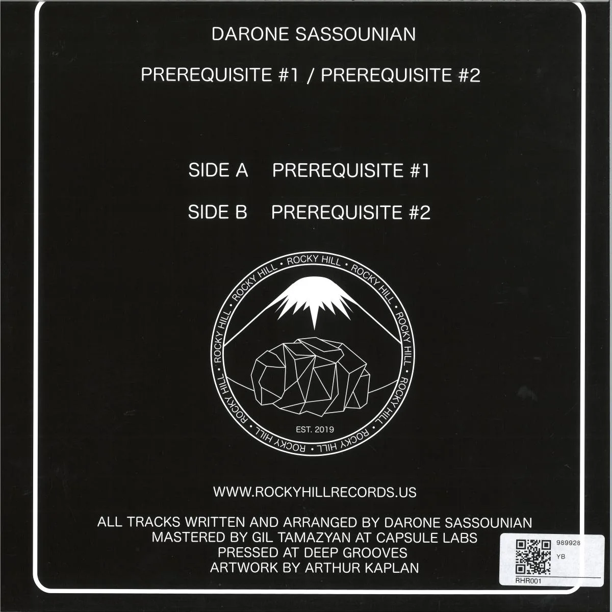 Обратная сторона обложки — Darone Sassounian — Prerequisite #1 / Prerequisite #2