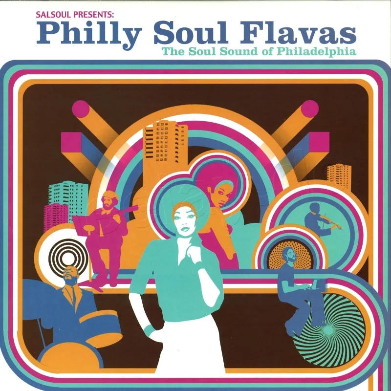 Лицевая сторона обложки — Philly Soul Flavas — Philly Soul LP 2x12"