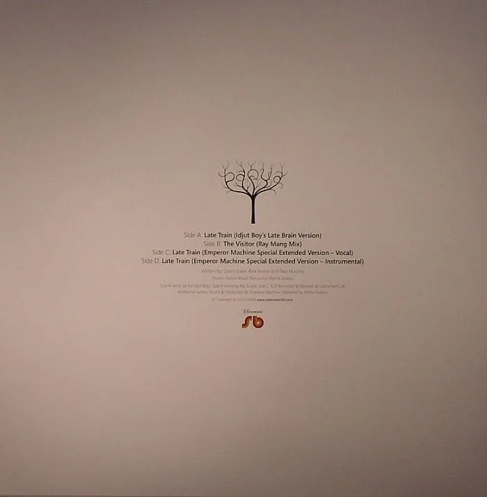 Back cover — PAQUA — Late Train / The Visitor (remixes)
