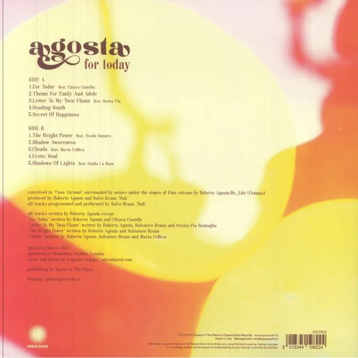 Back cover — AGOSTA — For Today