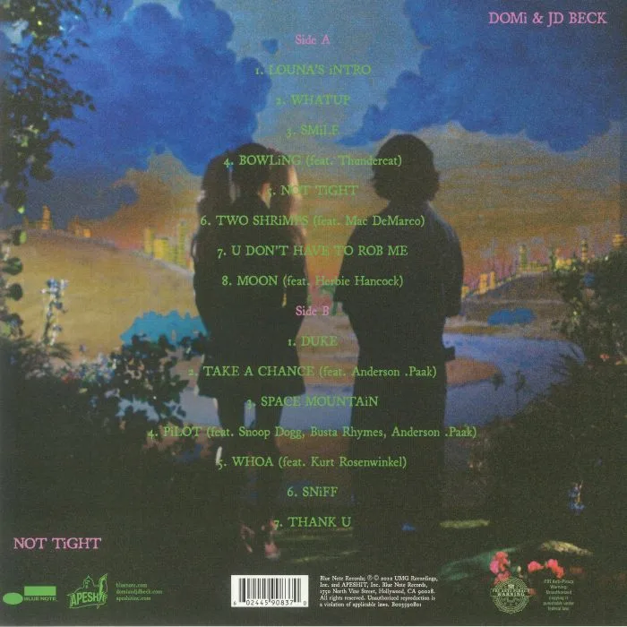 Back cover — DOMI & JD BECK — Not Tight