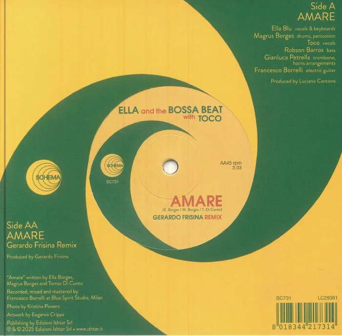 Back cover — ELLA & THE BOSSA BEAT with TOCO — Amare