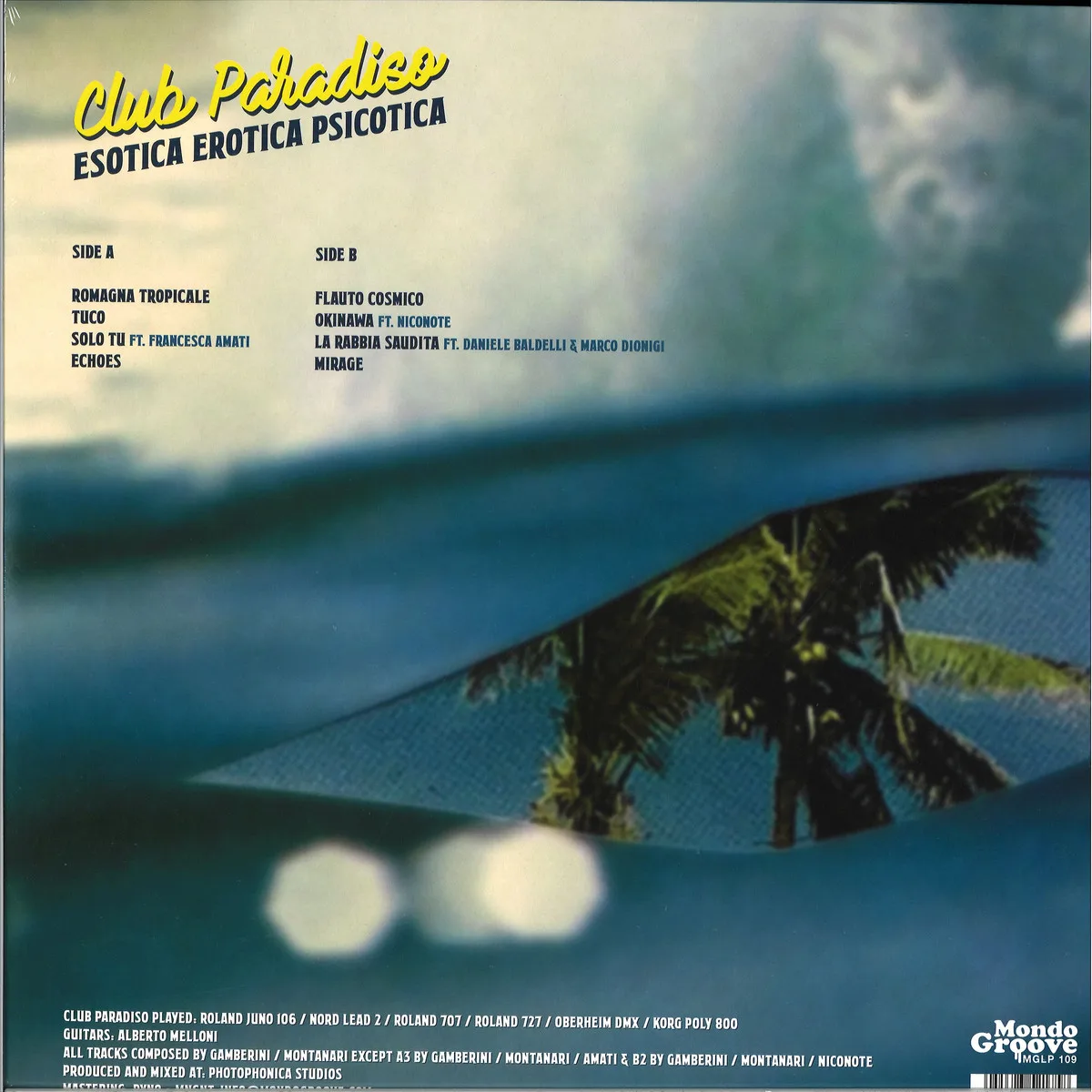 Back cover — Club Paradiso — Esotica Erotica Psicotica