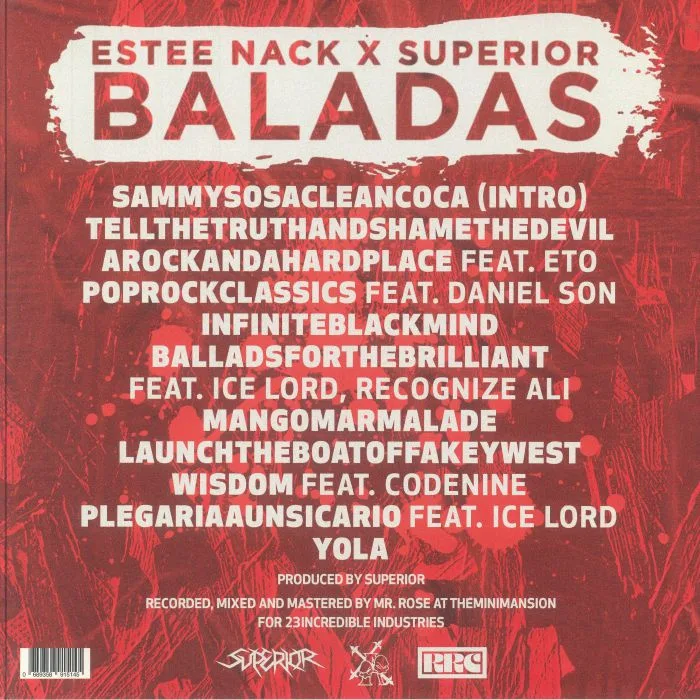 Back cover — ESTEE NACK / SUPERIOR — Baladas