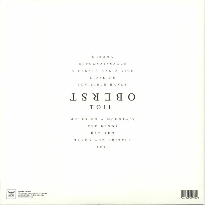 Back cover — OBERST — Toil
