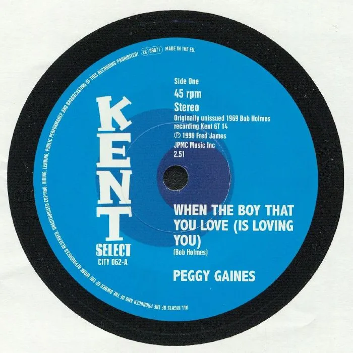 Front cover — Peggy GAINES — When The Boy That You Love (Is Loving You)