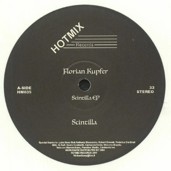 Лицевая сторона обложки — Florian KUPFER — Scintilla EP