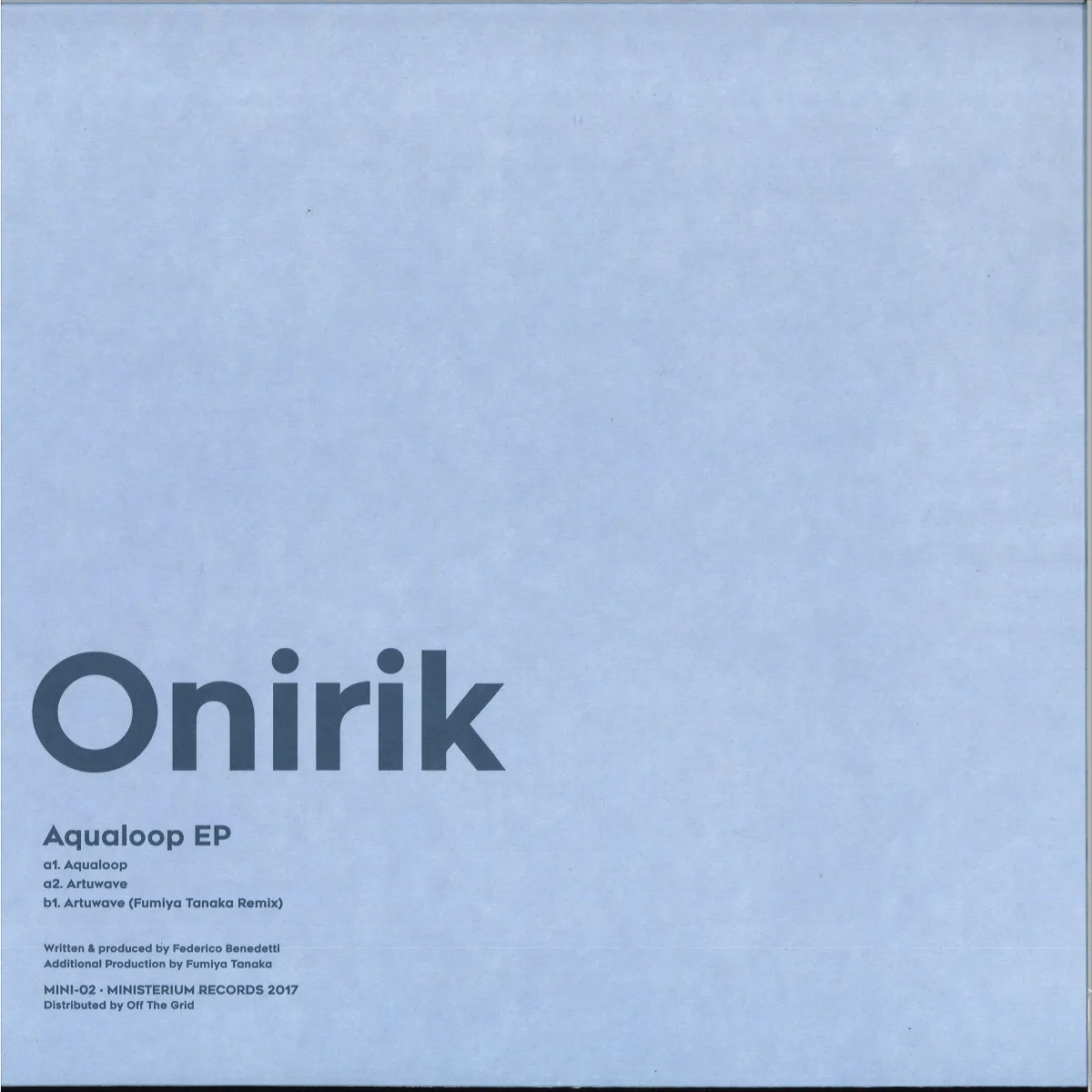 Лицевая сторона обложки — Onirik — Aqualoop Ep