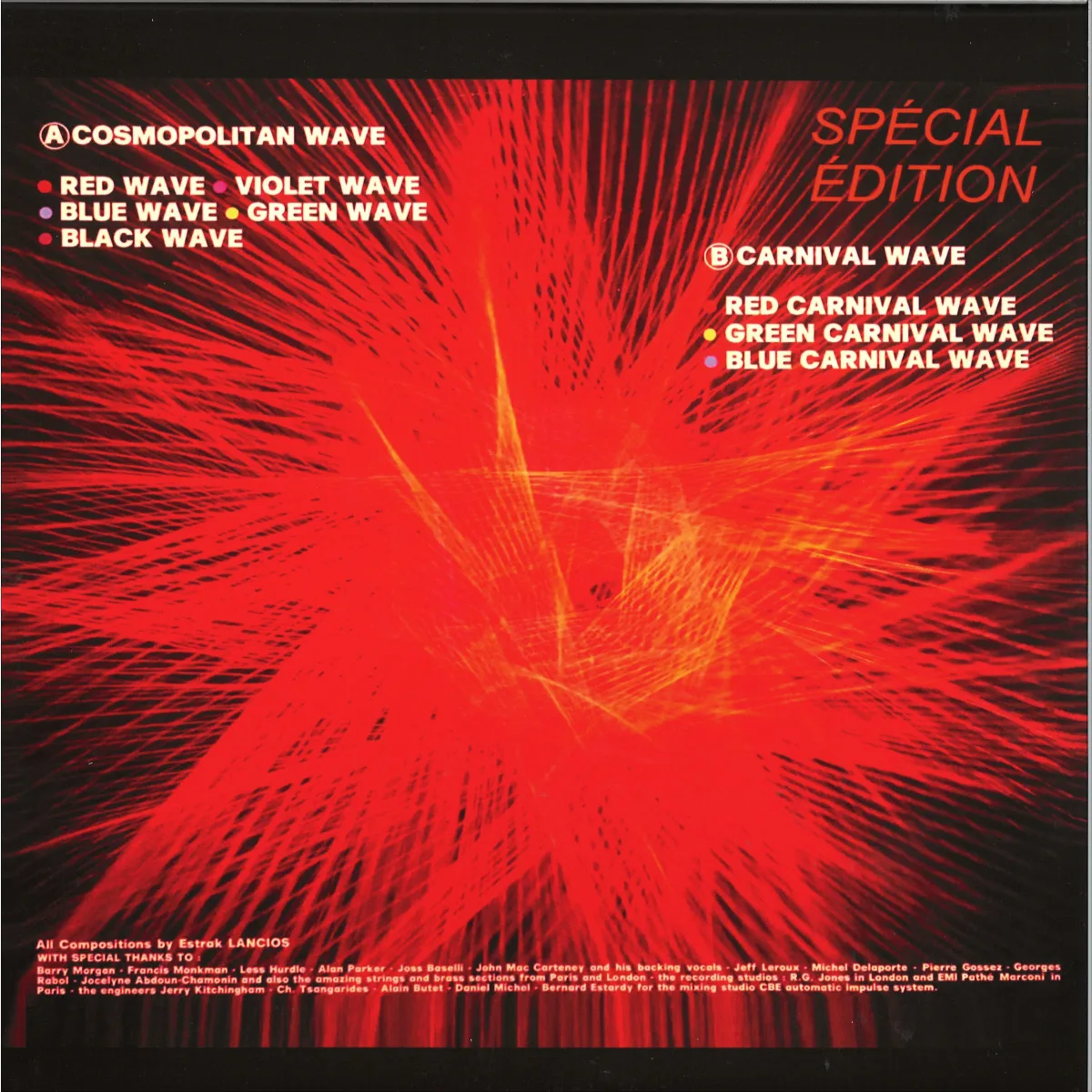 Back cover — Estrak Lancios — Cosmopolitan Wave