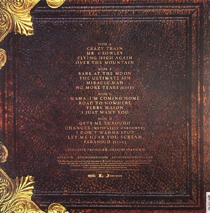 Back cover — Ozzy OSBOURNE — Memoirs Of A Madman (remastered)