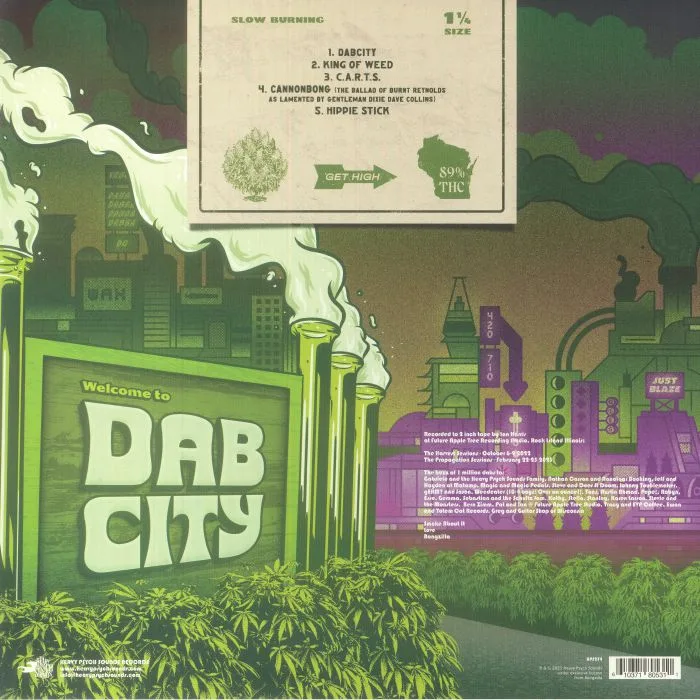 Back cover — BONGZILLA — Dab City