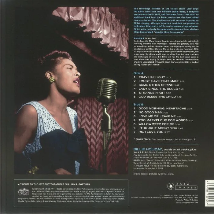 Обратная сторона обложки — Billie HOLIDAY — Lady Sings The Blues (reissue)