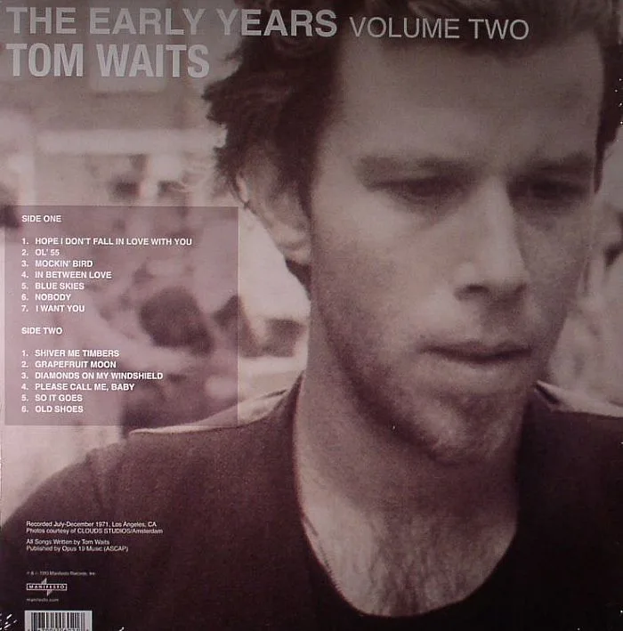 Обратная сторона обложки — Tom WAITS — The Early Years Volume Two