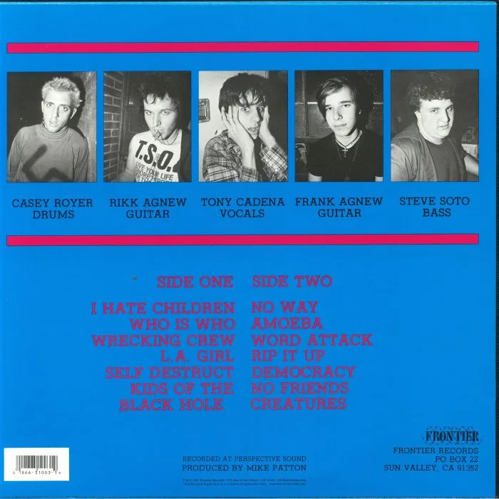 Обратная сторона обложки — ADOLESCENTS — Adolescents