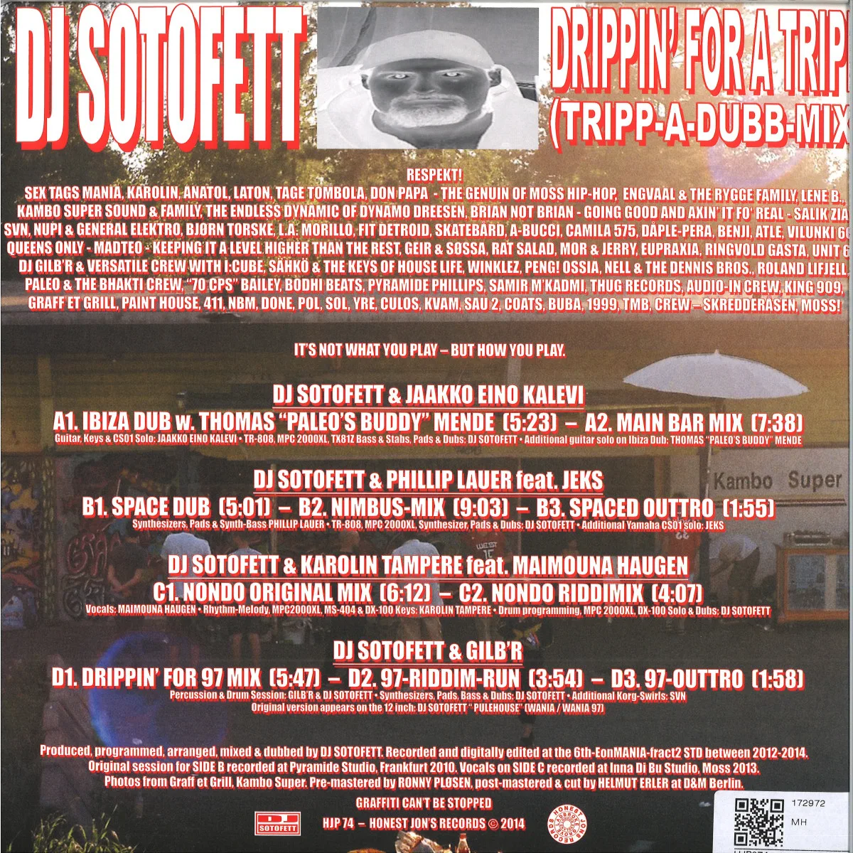 Back cover — Dj Sotofett — Drippin For A Tripp 2x12"