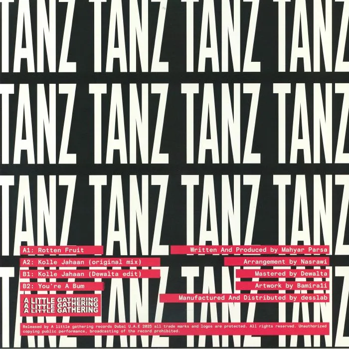 Back cover — Mahyar PARSA — Tanz