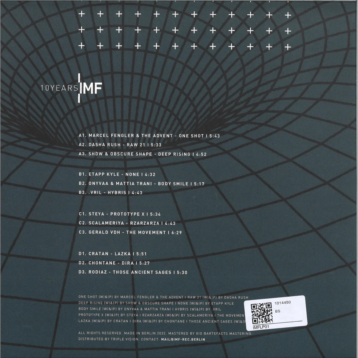 Back cover — Various — 10 YEARS IMF VA 2x12"