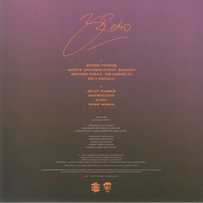 Back cover — ZRETRO — Zretro