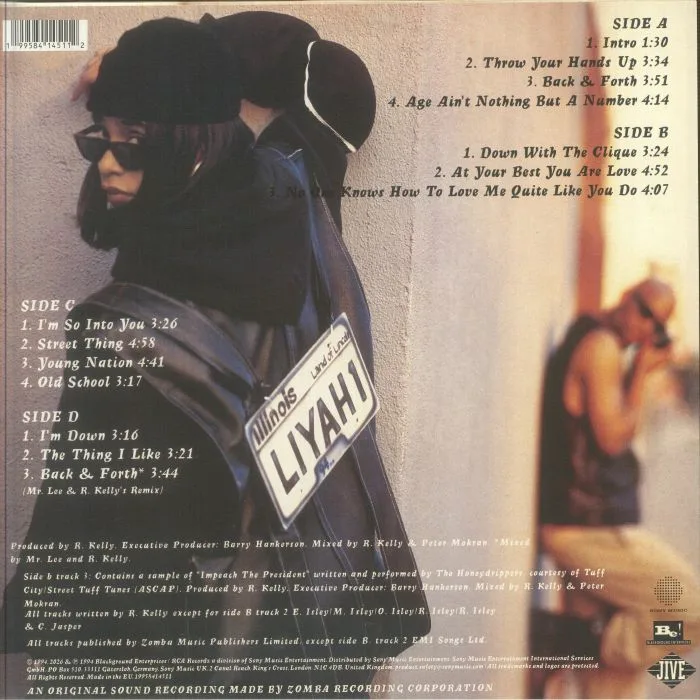 Back cover — AALIYAH — Age Ain't Nothing But A Number (reissue)