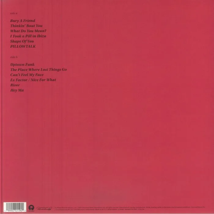 Back cover — Jamie CULLUM — The Song Society Playlist (Record Store Day RSD 2026)