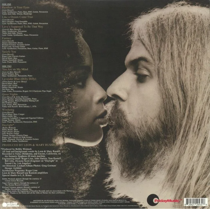 Обратная сторона обложки — LEON & MARY RUSSELL — Wedding Album (reissue)