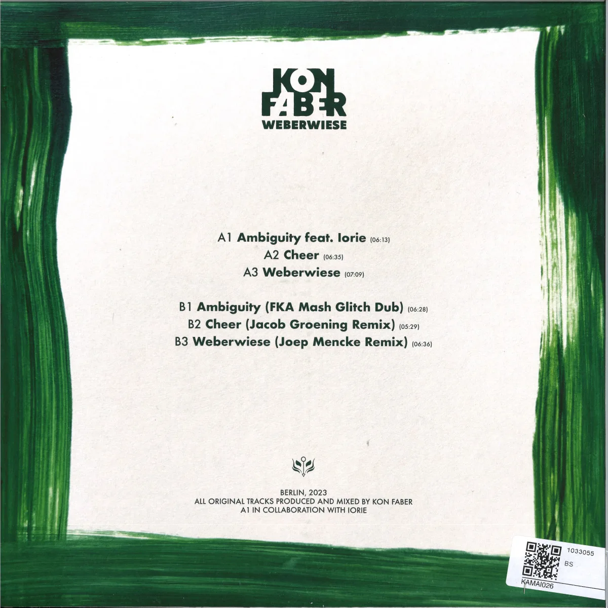 Back cover — Kon Faber — Weberwiese EP