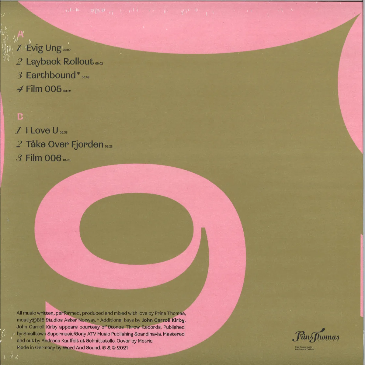 Back cover — Prins Thomas — Prins Thomas 9 LP