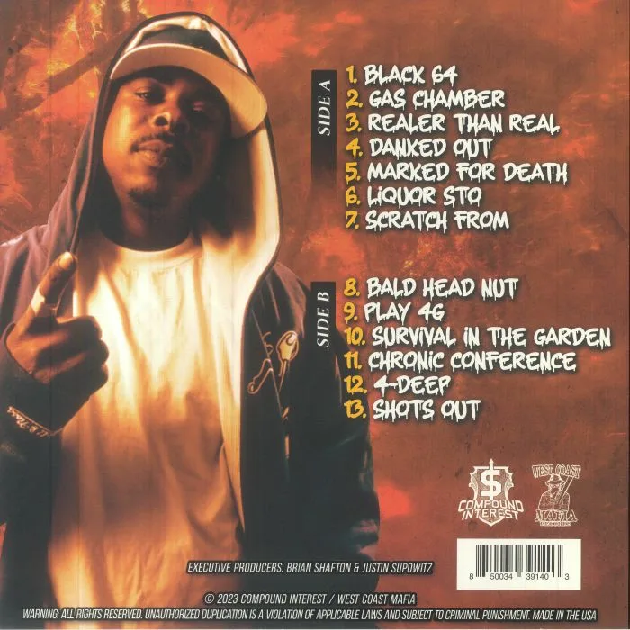 Back cover — C BO — Gas Chamber (30th Anniversary Edition) (Record Store Day RSD Black Friday 2023)