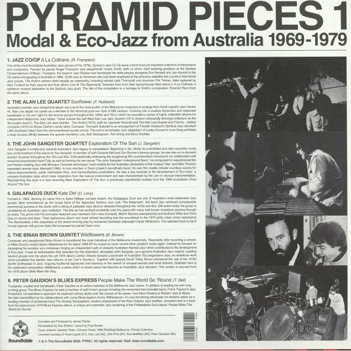 Back cover — VARIOUS — Pyramid Pieces 1: Modal & Eco Jazz From Australia 1969-1979