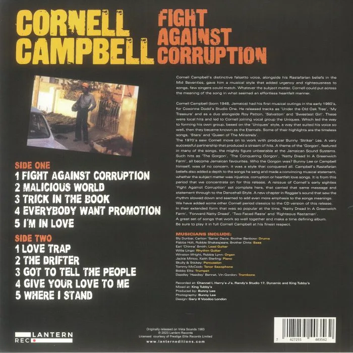 Back cover — Cornell CAMPBELL — Fight Against Corruption