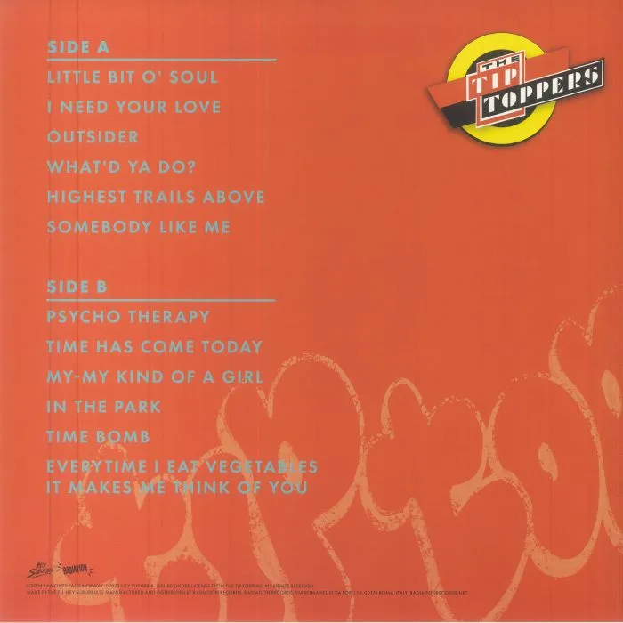 Back cover — TIP TOPPERS — Subterranean Jungle (reissue)