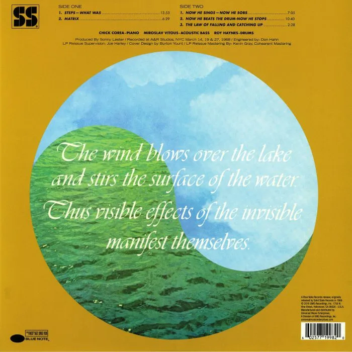 Back cover — Chick COREA — Now He Sings Now He Sobs (reissue) (Tone Poet Series)