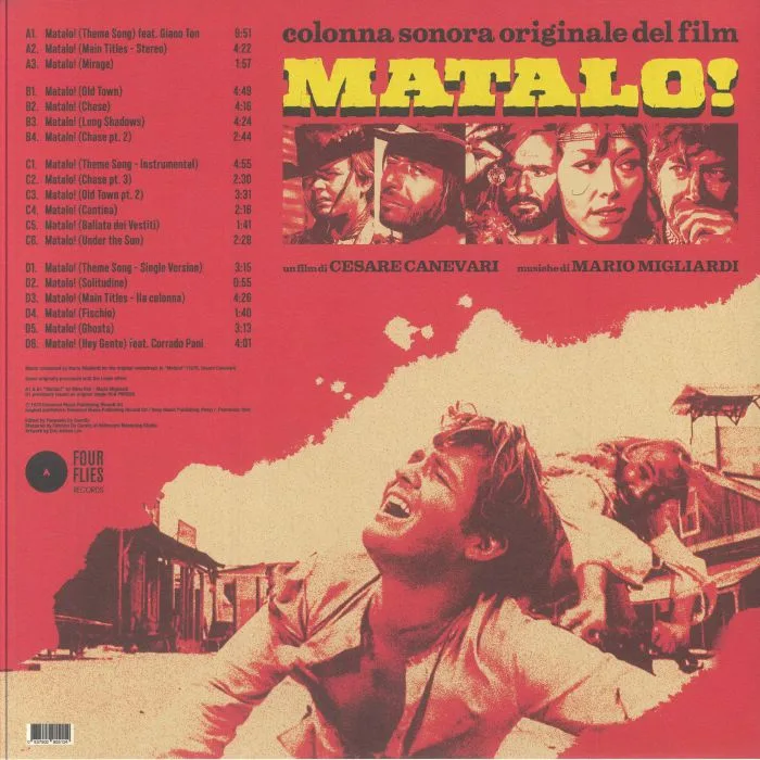Обратная сторона обложки — Mario MIGLIARDI — Matalo! (Soundtrack)