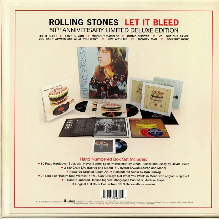 Обратная сторона обложки — The ROLLING STONES — Let It Bleed: 50th Anniversary Edition (Deluxe Edition)