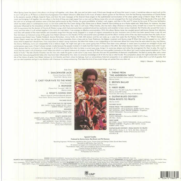 Back cover — Quincy JONES — Smackwater Jack (reissue)