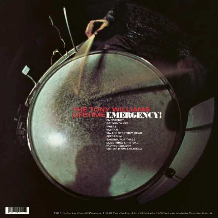 Обратная сторона обложки — The TONY WILLIAMS LIFETIME — Emergency! (reissue)