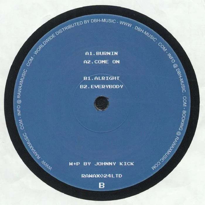Back cover — Johnny KICK — Come On