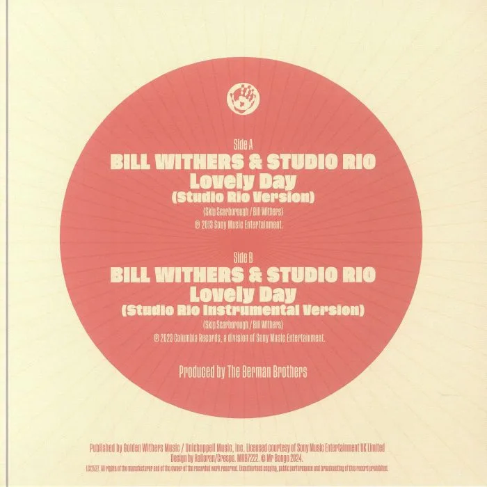 Back cover — Bill WITHERS / STUDIO RIO — Lovely Day (reissue)
