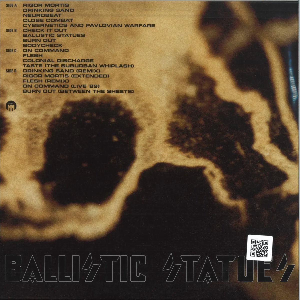 Back cover — A SPLIT-SECOND — BALLISTIC STATUES LP 2x12"