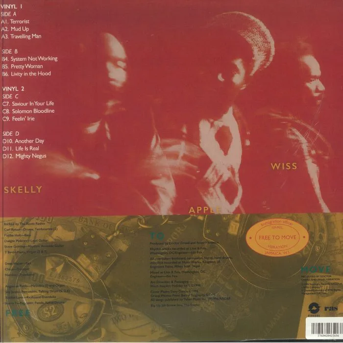 Back cover — ISRAEL VIBRATION — Free To Move (remastered)