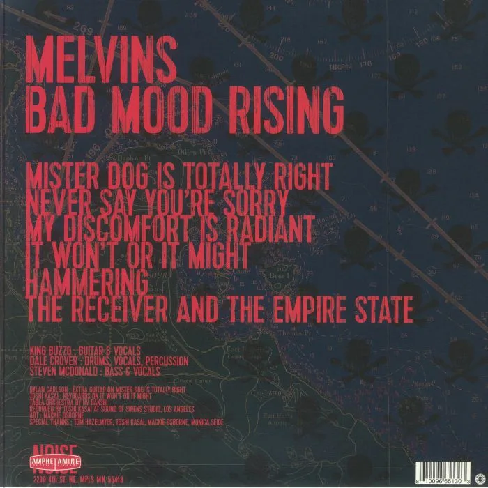 Обратная сторона обложки — MELVINS — Bad Mood Rising