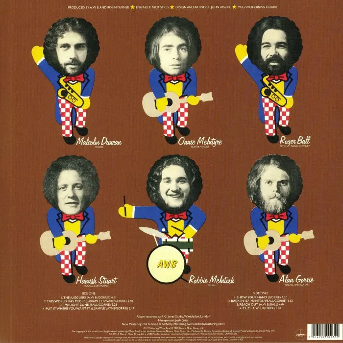 Back cover — AVERAGE WHITE BAND — Show Your Hand (reissue)