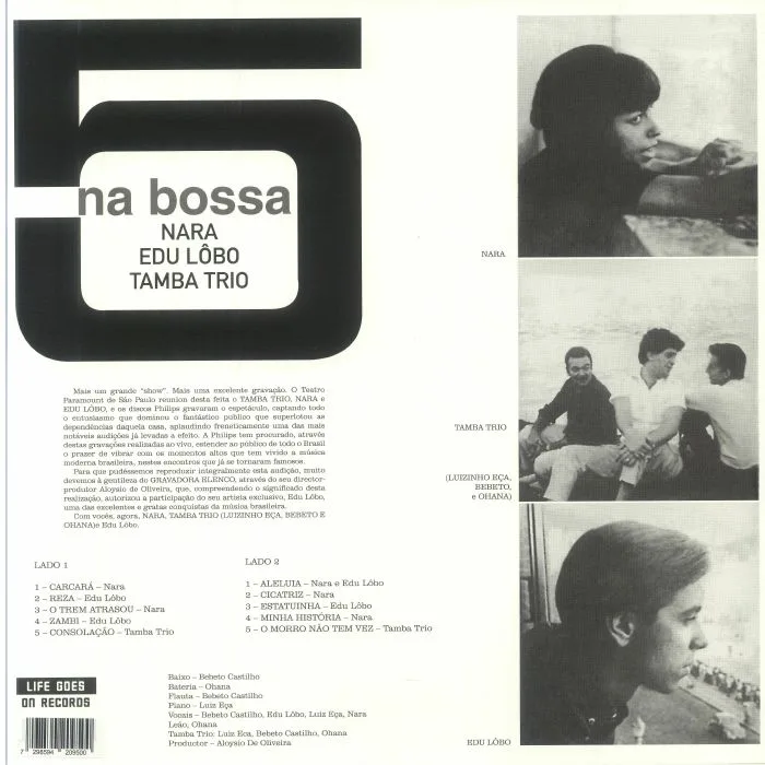 Обратная сторона обложки — NARA / EDU LOBO / TAMBA TRIO — 5 Na Bossa (reissue)