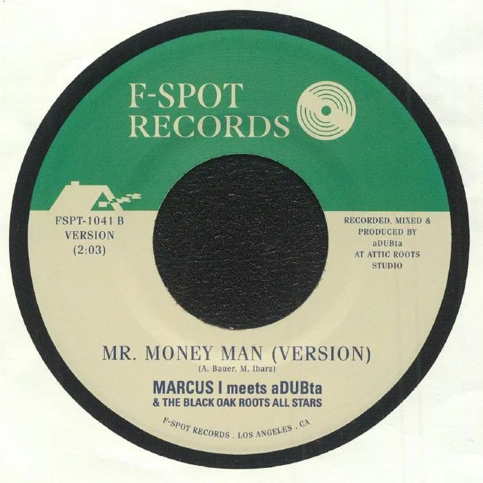 Обратная сторона обложки — MARCUS I meets ADUBTA / THE BLACK OAK ROOTS ALL STARS — Mr Money Man