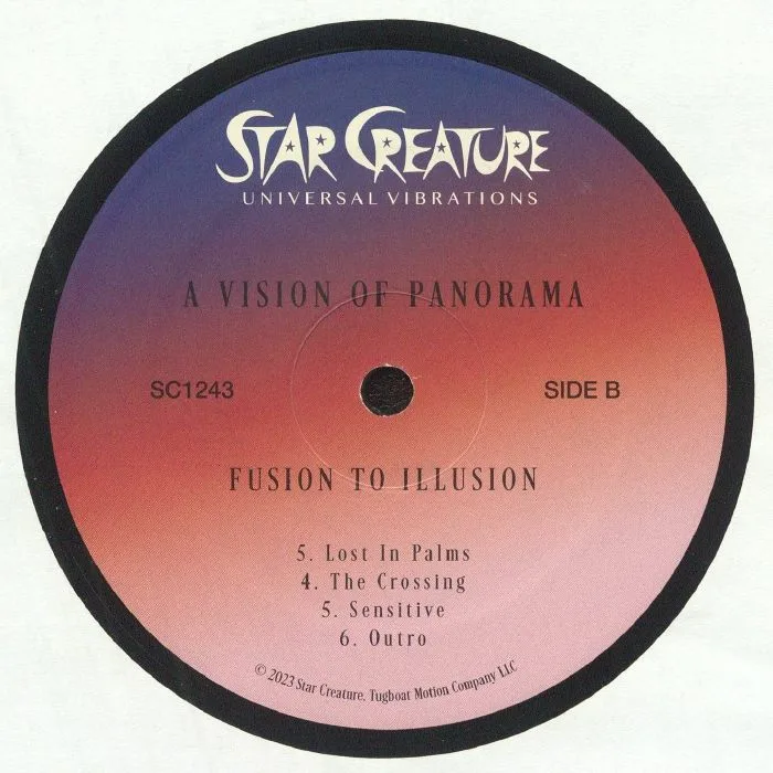 Back cover — A VISION OF PANORAMA — Fusion To Illusion (reissue)
